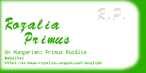 rozalia primus business card