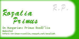 rozalia primus business card